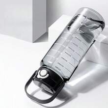 64 Oz Large-Capacity Portable Water Bottle, With Scale Markings, Without Bisphenol A, Transparent Leak-Proof Design, Shock-Resistant And Heat-Resistant, Suitable For Travel, Fitness Exercises And Outdoor Fishing.