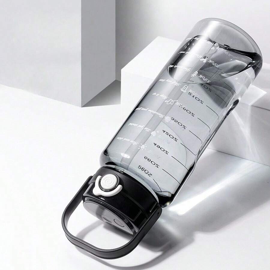 64 Oz Large-Capacity Portable Water Bottle, With Scale Markings, Without Bisphenol A, Transparent Leak-Proof Design, Shock-Resistant And Heat-Resistant, Suitable For Travel, Fitness Exercises And Outdoor Fishing.