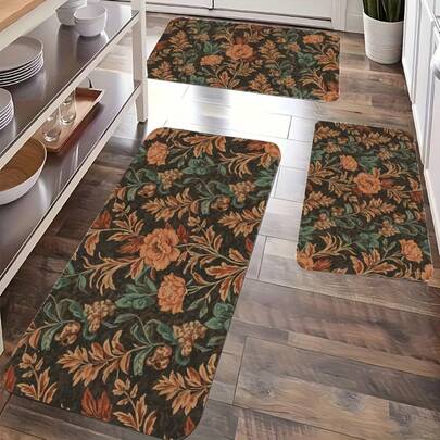 1PC Non-Slip Machine WashableModern Art Stylepattern Flannel Accent Mat For Living Room/Bedroom/Entryway Three Sizes.