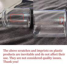 2 piezas Frascos de almacenamiento de plástico de 7 cm de diámetro con tapas, contenedores para pintura/crema/mascarilla, botellas de muestra de boca ancha transparentes de PET con tapas negras