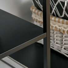 HOMCOM Standregal Bücherregal mit 5 offenen Fächern Aktenregal aus Metall Schwarz 120x35x87 5 cm für Küche and Wohnzimmer