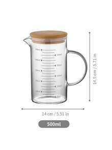 choxila 1pc High Borosilicate Glass Coffee Cup Measuring Cup Glass With Handle Graduated Cup Coffee Milk Juice Measuring Cup Transparent Glass Back To School - Coffee Measuring Cup - View 16