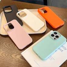 Große Loch Lederstruktur Handyhülle, kompatibel mit iPhone 17 Air/17/16E/15/14/13/12/11 Pro/Plus/Pro Max, X/XS/XS Max, TPU Weiche Hülle, Guter Griff, Modisch und Einfach, Stoßfest - Weiss - Übersicht 8