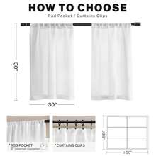 1pc Solid Color Kitchen Curtain, Linen Texture, Semi-Sheer Privacy Bathroom Window Curtain, Small Kitchen Cabinet Curtain