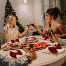 12pcs/1pc Christmas Napkin Rings, Bulk Christmas Chic Napkin Rings For Holiday Birthday Party Anniversary Dinner Wedding Table Decorations, Christmas Decorations Gingerbread - Multicolor - View 6