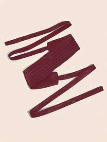 1 件优雅女士系带腰带，勃艮第 PU 复古百搭领带蝴蝶结腰带，适合礼服、派对、休闲外出、音乐节、节日晚会、万圣节、感恩节、圣诞节万圣节服装