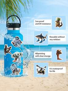 50 PCS Whimsical Cartoon Animal & Object Stickers Pack Vibrant Quirky Decals For Laptop Water Bottle Skateboard DIY Fun Decor--Funny Mixed Cartoon Creatures Stickers Pack Colorful Whimsical Decals For Journal Laptop DIY Crafts Unique Decor, Abstract Animal Stickers Tung Tung Sahur Italian Brainrot Animals Cartoon Decal DIY, Italian Brainrot, Tungtungtung Sahur, Tralalero Tralala, Boneca Ambalam, Brr Brr Patapim, Cabucino Assasino - Multicolor - View 8