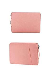13/14/15/16 英寸笔记本电脑内胆包，涤纶材质，带口袋，粉色，适合学生、女性、返校季、旅行，防水便携笔记本电脑包，男士笔记本电脑包 - 粉色 - 查看 4