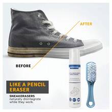 1 件，100 毫升便携式运动鞋清洁液，泡沫型干洗剂，用于去除白色鞋子上的污垢和发黄，厨房，浴室，家居，家居用品