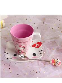 1pc Sanrio Cartoon Cute Ceramic Dishware, Cake/Snack/Fruit Plate