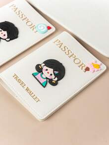 1pc Matte Finish Pu Material Travel Passport Cover With World Map & Letter Print And Fixed Design Passport Holder Passport Case Passport Wallet Passport Bag For Holiday For Vacation Passport Pouch For Flight For Back To School For Men And Women Travel Essentials Travel Accessories - Multicolor - View 7