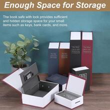 Scatola di sicurezza decorativa a forma di libro con serratura a chiave, scatola di archiviazione finta da libro, adatta per libreria domestica, negozio, salvadanaio, archiviazione documenti, colore nero