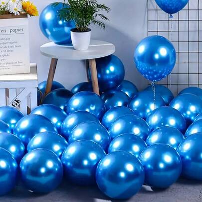31 件金属蓝色气球套装、白色气球套装适用于冬季主题派对、婚礼装饰、生日派对装饰、周年纪念装饰、毕业装饰、节日装饰、母亲节装饰、室内外装饰、家居装饰、房间装饰