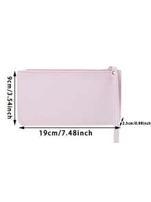 Ví đựng hộ chiếu dài có khóa kéo tối giản, ví cầm tay mỏng đa chức năng dành cho nữ (màu khóa kéo ngẫu nhiên) - Nhiều màu - Xem 9