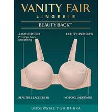 Vanity Fair Women's Full Figure Beauty Back Smoothing Bra, 4 Way Stretch Fabric, Lightly Lined Cups Up To H - 鋼圈-胡桃木 - 查看 5