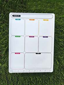 1 pezzo Calamita magnetica per frigorifero facile da attaccare, utilizzabile come bacheca per messaggi, pianificatore mensile, pianificatore settimanale, diario, calendario, calendario mensile, calendario settimanale o lista della spesa. Adatto per piani di studio degli studenti, piani di allenamento per competizioni, piani di insegnamento degli insegnanti, piani familiari, piani del Ringraziamento e regali di Natale.