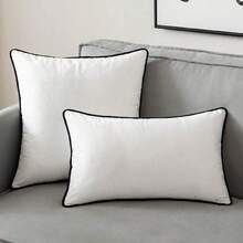 2pcs Plush Velvet With Rope Decorative Pillow Covers, Fashionable Minimalist Style For Living Room, Bedroom, Sofa Decor (Pillow Inserts Not Included) Gifts Birthday Graduation - Multicolor - View 13