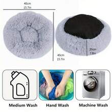 Luxury Plush Donut Pet Bed, Suitable For Small To Medium Dogs And Cats - Super Soft, Washable, Round Cozy Nest With Non-Slip Bottom, Perfect For Winter