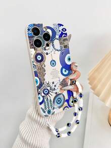 1个加厚保护型恶魔之眼彩绘串珠手链手机壳，兼容 16/16 Pro/16 Plus/16 Pro Max、 15 Pro Max、 13、P14、P11、P12、XS、XR、7/8、P、S2、A50、A12、A32、A52、A72、A51、A21S、A13、A14、S22 Ultra、S23、A33、A53、S20 FE、11、12 Pro、12/12X、Note 11、9A、9C、Poco X3 NFC、10、9、Note 9、12C、Note 11 Pro、10C、Note 8。专业版，国际版，不是国内版 - 彩色 - 查看 4