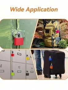 1pc/10pcs Mini Colorful Padlocks With Keys, Zinc Alloy Body And Plastic Shell, Suitable For Luggage, Backpacks, Gym Lockers, Travel Bags, Classrooms, And Other Storage Purposes