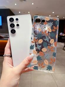 Autumn 1pc Assorted Dried Leaves Transparent Shockproof TPU Phone Case, Suitable As Holiday Gift For Partner And Friends, Compatible With IPhone Xs/Xsmax/Xr/11 12 13 14 15 16pro/Promax/14 15 16plus, Nothing, Pixel, INFINIX, Redmi Series