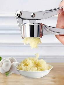 1/2 piezas Prensa de ajo de acero inoxidable - Multiusos, trituradora y exprimidor lavable con exprimidor de jengibre - Accesorio de cocina esencial