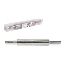 STARLEY-Rodillo para hornear pizza, pastel y galleta, rodillo de masa profesional 5.08X38CM in de acero inoxidable con mango diseño mejor para fondant, pastel de crujido, pastelería, pasta, M incn