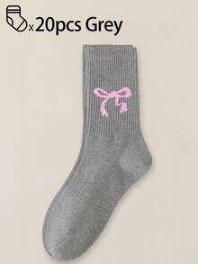 40 peças/30 peças/24 peças Meias Esportivas Confortáveis Unissex, Adequadas para Esportes e Treinamento, Meias Longas para Mulheres, Uso Casual e Empresarial, Antibacteriano, Macio, Preto e Branco, Resistente a Odores, Absorvente de Umidade, Macio e Leve, Adequado para Outono/Inverno, 20 peças/10 peças/8 peças/6 peças/4 peças/2 peças