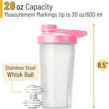 Mr Pen Shaker Bottles For Protein Mixes - 28 Oz Blue Protein Shaker With Wire Whisk Ball - Flavor NameH - 查看 2