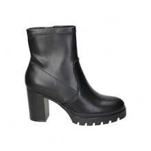XTI | Bottines à talons hauts pour femme XTI – Bottines noires à talons avec fermeture éclair latérale – Talon haut et confortable – Plateforme – Polyvalentes et combinables – Modèle 144525 - Noir - Voir 1