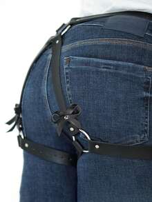 Leder Oberschenkel Strumpfhalter für Herren, Leder Bondage Riemen für Herren, Leder Hosenträger für Herren, Rave Kostüm Gürtel Herren Riemen, Herren Riemen