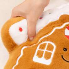 1 Stück Weihnachtsfamilien Weihnachtsbaum Deko, Lebkuchenmann & Haus Dekorative Zierkissen