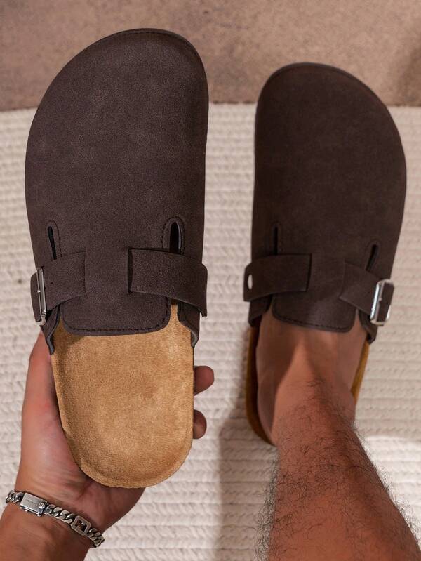 Lässige einfarbige Slip-On Mule Schuhe, bequeme rutschfeste und strapazierfähige Weichsohle, Rundkappenkonstruktion, bequemes Obermaterial, PVC-Sohle, Slip-On Verschluss, geeignet für Outdoor-Aktivitäten für Jungen in allen Jahreszeiten, erhältlich in Herbst/Winter wärmeisolierten und ganzjährig nicht-gefütterten Versionen