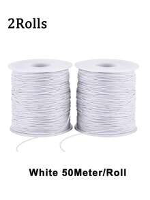 1/2/3 Dây đàn hồi cho vòng tay, Dây vòng tay bền 1 mm dài 330 feet, Dây đàn hồi co giãn để làm đồ trang sức, vòng cổ và hạt cườm - Nhiều màu - Xem 16