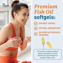 Dr Tobias Omega 3 Fish Oil, 2000mg Triple Strength With 800mg EPA 600mg DHA Per Serving, Fish Oil Omega 3 Supplements For Heart, Brain &Amp; Immune Support, 90 Softgels, 45 Servings - Flavor NameC - 查看 5