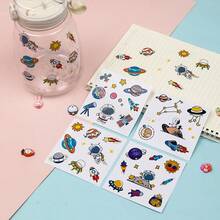 Cartoon Stickers, Astronaut, Cute Waterproof Stickers, Water Cups, Cups, Laptops, Manual Accounts, Account Stickers - Multicolor - View 4