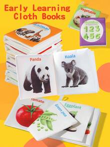 6pcs Newborn Early Education Cloth Books Set - 0-6 Months Baby Waterproof Tear-Resistant Cognitive Toys, 6 Themes Crinkle Paper Grab Training, Milestone Gift For Newborn, Christmas/Halloween/Thanksgiving Holiday Gift