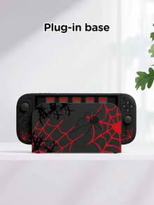 1pc Halloween Elements Spider, Spider Web Pattern Protective Case, Storage Bag, Bonus Skull Joystick Cap, Compatible With Switch2/Switch NS/Switch OLED, Accessories Compatible With Switch/Switch 2 Gaming Console, Full Set Including Storage Bag, Card Slot Base Shell, Switch Protective Case, Protect Your Gaming Console, Best Gift For Friends And Family On Halloween - Multicolor - View 7