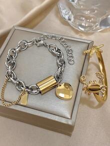 1 件夏季海星贝壳手链金色开口手镯女士不锈钢手链适合日常派对圣诞珠宝圣诞礼物