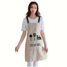 Unisex Apron For Restaurants, Cafes, Milk Tea Shops, And Painting - Adjustable Neck Strap With Multiple Pockets, 4-Season Use - Convenient Minimalist Apron - 1 Piece - View 5