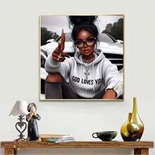 1pc 5D Diamond Painting Kit, Round Acrylic Diamond Art Embroidery Set, DIY Craft For Beginners, Home Wall Decor Gift, Unframed - Nhiều màu - Xem 2