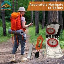 Brjula para mochileros, Brjula orientadora de mapas con declinacin Ajustable, clnmetro y luz LED para Senderismo, Camping, montaismo, orientacin, navegacin y Entrenamiento SAR - inicial - Ver 5