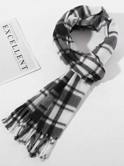 经典格子围巾，百搭男友礼物，高品质双面保暖围巾，男女皆宜，适合秋冬季