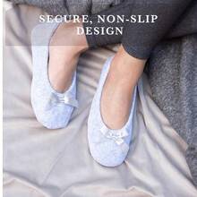 Isotoner Women's Terry Ballerina Slipper Clog - 黑色 - 查看 6