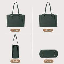 Bolsas para Laptop de Mujer 15.6 Pulgadas Maletin Portafolios de Piel Bolso Tote Grande Para Trabajo Universidad - verde - Ver 10