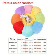 1PC Cute Flower Shaped Soft Circle Adjustable Pet Recovery Collar - Breathable Anti-Licking Dog Cone Collar With Buckle For Dogs Or Cat After Surgery (Petals Color Random)