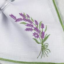 Placemat Kit, Embroidered Placemat, Round/Rectangular Table Placemat And Napkins - Lilac Purple - View 3