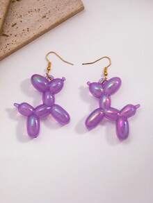 1 件时尚可爱休闲个性化创意卡通动物气球贵宾犬耳夹配件 - 氣球小狗2 - 查看 2