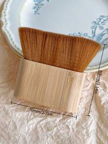 Beautizon Nailartlab 1 chiếc cọ chà móng tay cán tre lớn, lông nylon, dụng cụ làm sạch bụi và bột móng. - màu nâu - Xem 7