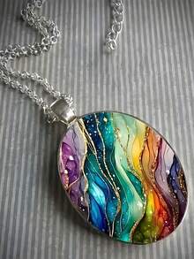 Alloy Glass Charm, Romantic And Fashionable Jewelry Accessories - Perfect For Beach Vacations, Mother's Day, Father's Day, Valentine's Day Gifts And Daily Wear - 星星 - 查看 1